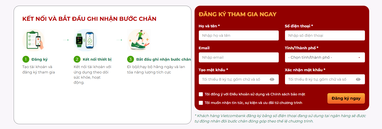 Tham gia Chương trình đi bộ “Cùng Việt Nam tiến bước” năm 2026